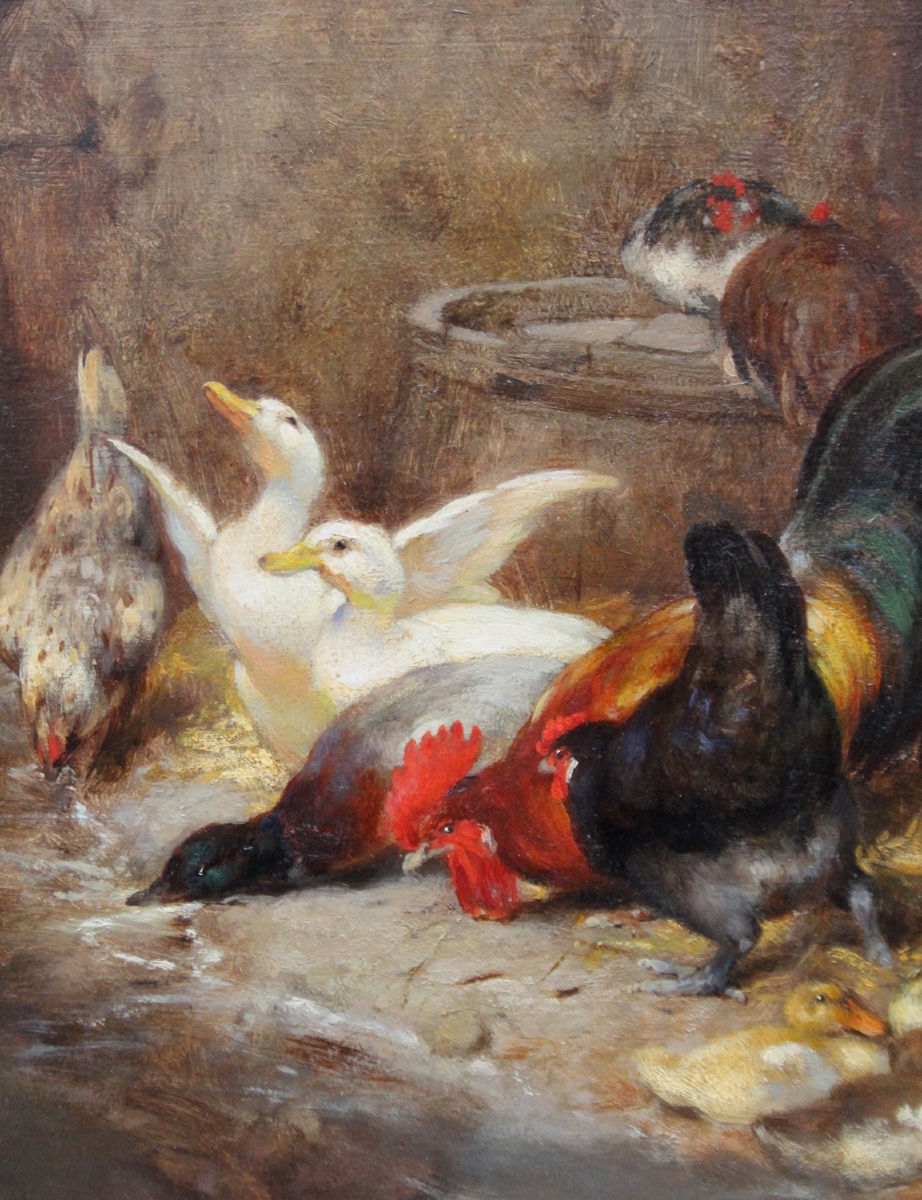 Léon Philibert Couturier (1823 - 1901) Cour avicole-photo-2