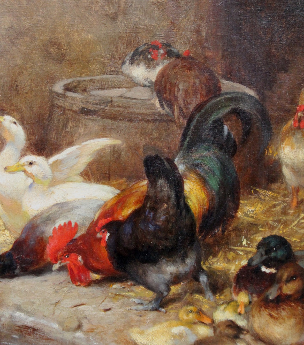 Léon Philibert Couturier (1823 - 1901) Cour avicole-photo-4