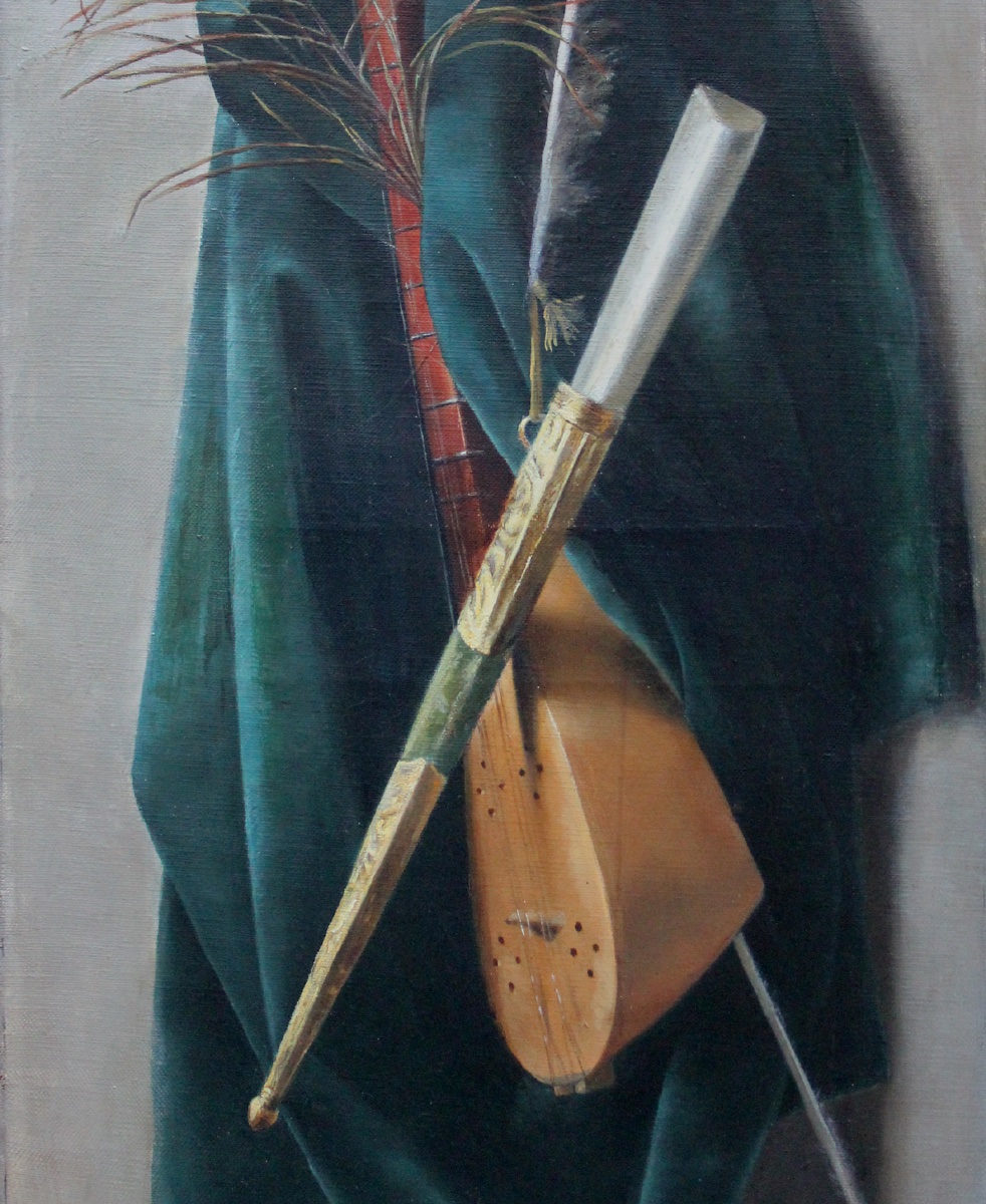 Pair Of Still Lifes Depicting European And Eastern Musical Instruments, Italy, 19th Century-photo-1