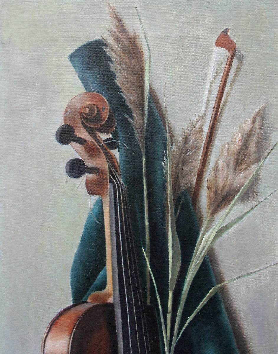 Pair Of Still Lifes Depicting European And Eastern Musical Instruments, Italy, 19th Century-photo-6