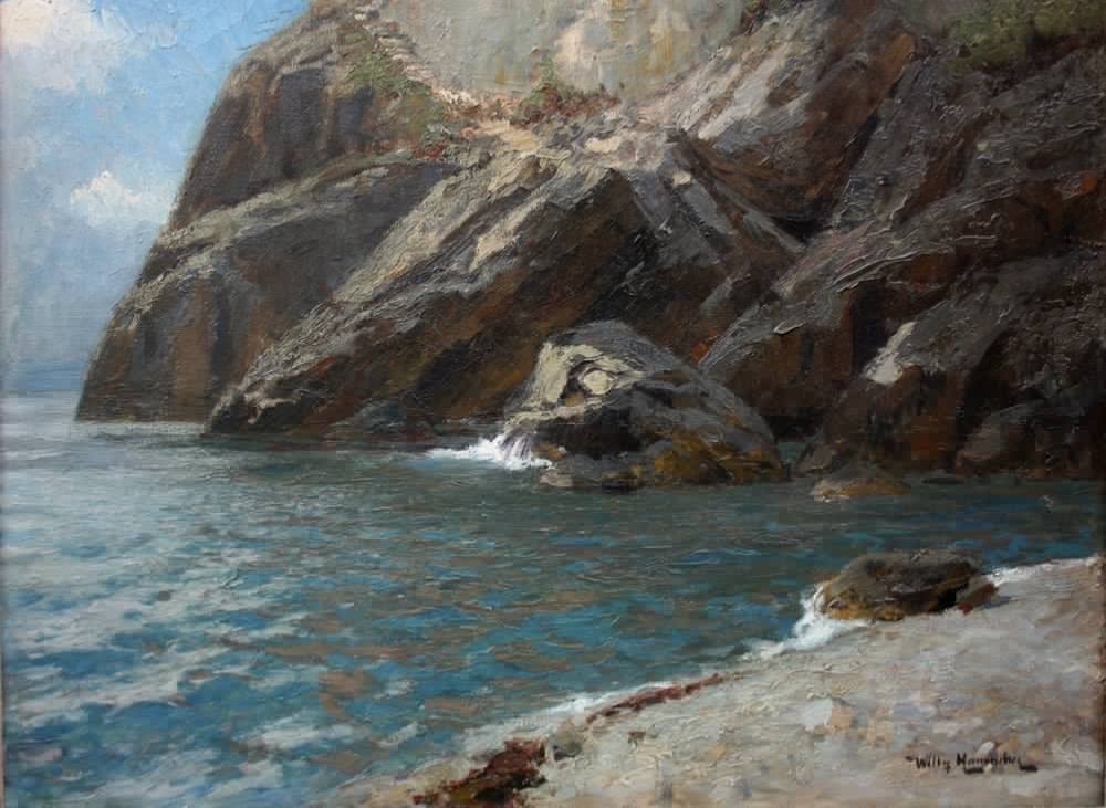 Willy Hamacher (german, 1865–1909) The Ligurian Coast Near Zoagli, Genoa (riviera Di Levante)-photo-2