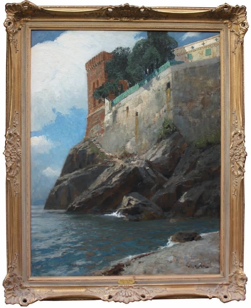 Willy Hamacher (german, 1865–1909) The Ligurian Coast Near Zoagli, Genoa (riviera Di Levante)