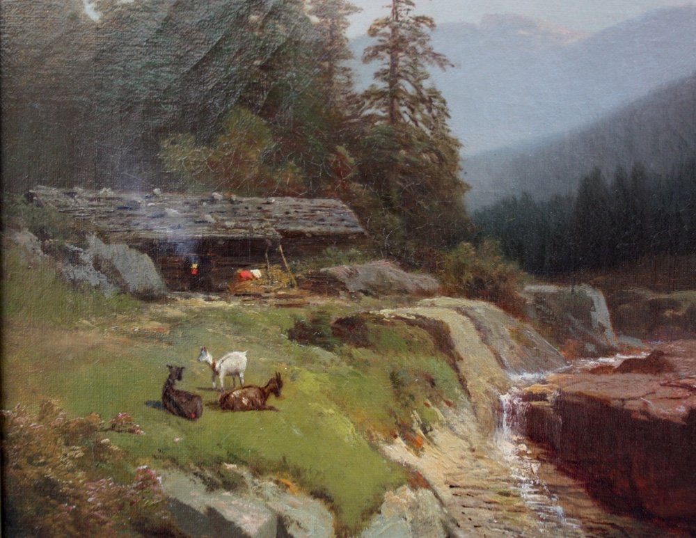 Dedo Carmiencke (copenhagen 1840–1907 Berlin): Waterfall In The Zillertal Valley In Tyrol-photo-1