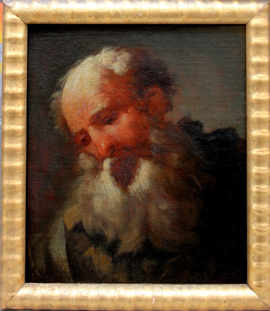 Christian Wilhelm Ernst Dietrich Dietrichy (1712-1774)  Portrait d'homme barbu (Saint Pierre)