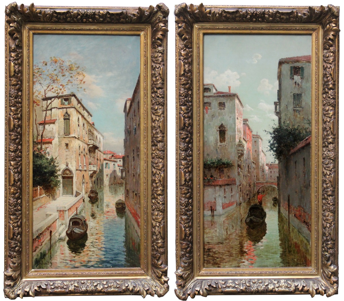 Antoine Bouvard (1870-1955) , Deux vues de Venise