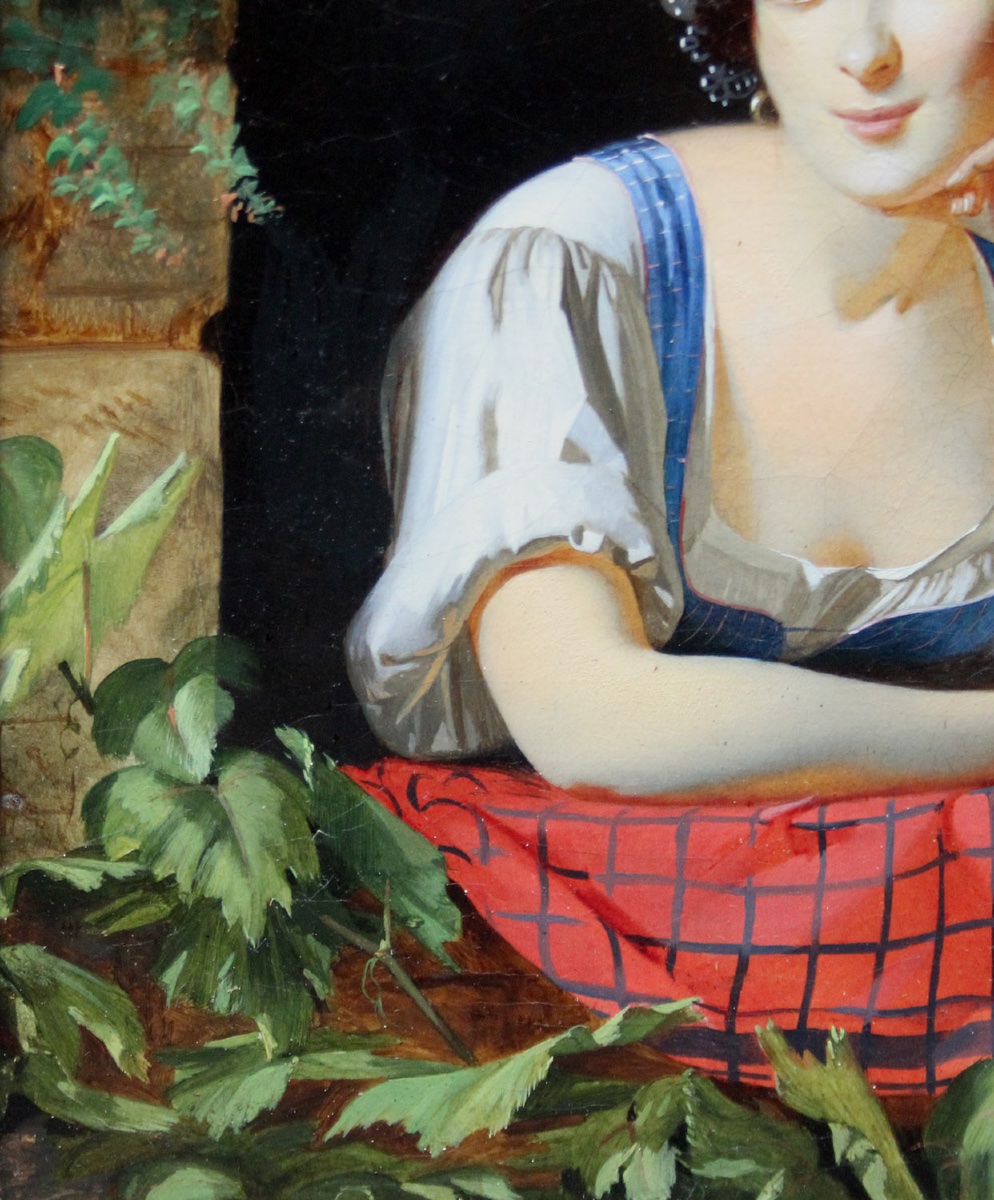 Lucia Mondella à la fenêtre par Vincenzo Catalano (Catalani) (1814 Rome - après 1860 Naples)-photo-4