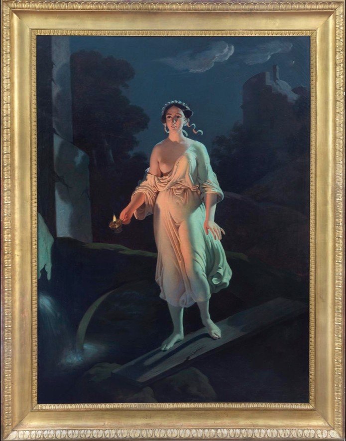 Lucia Mondella à la fenêtre par Vincenzo Catalano (Catalani) (1814 Rome - après 1860 Naples)-photo-7