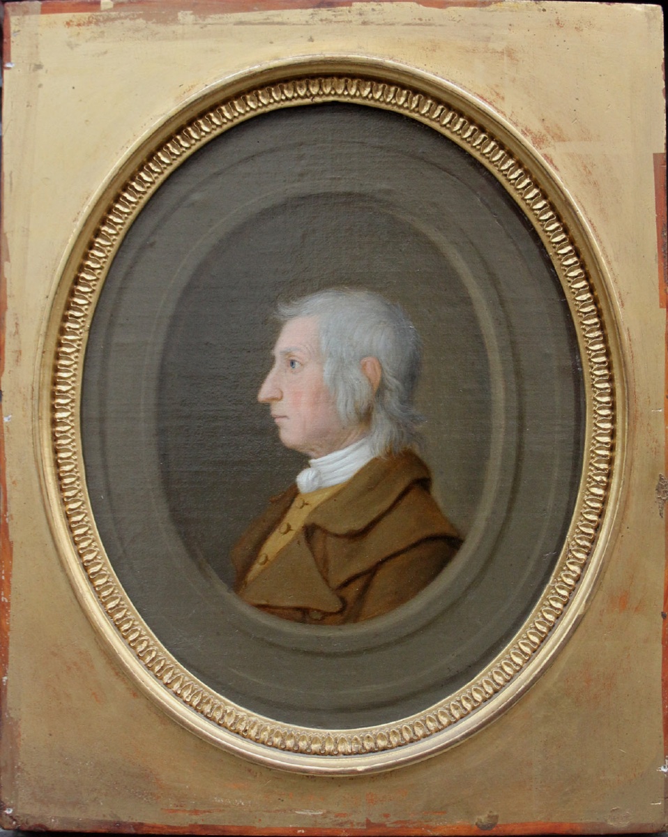 Classique allemand vers 1800  Portrait d'un homme de profil
