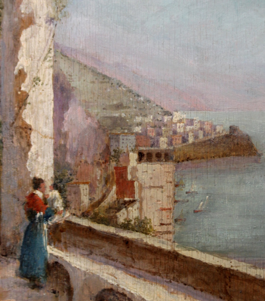 Two Street Scenes In Capri By Gianni (neapolitan, Active In The 19th And 20th Centuries)-photo-4