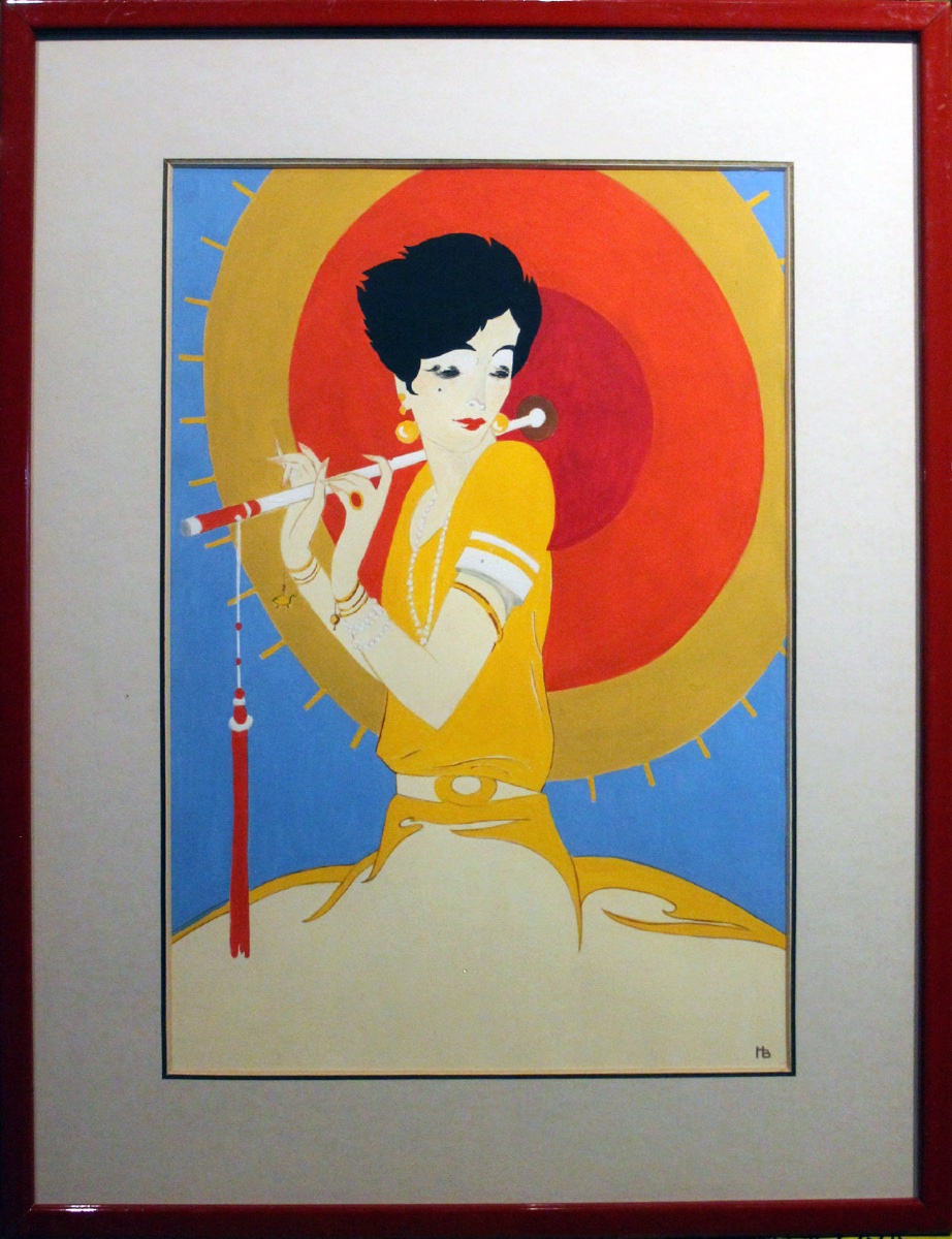 Original Art Deco Illustration For An Advertising Poster, By A German Graphic Designer, 1920s