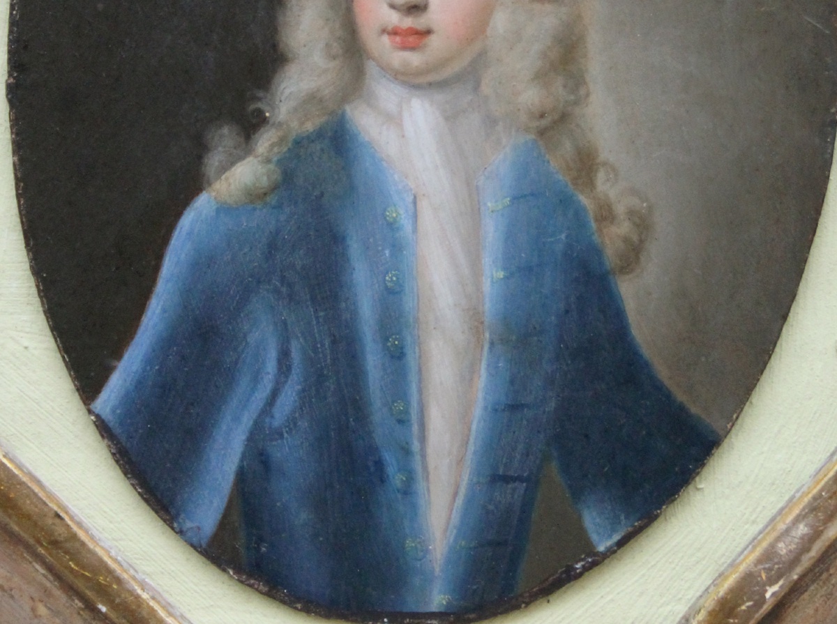 Miniature de portrait d'un noble à perruque par Hyacinth Rigaud (Français 1659-1743), atelier d-photo-3
