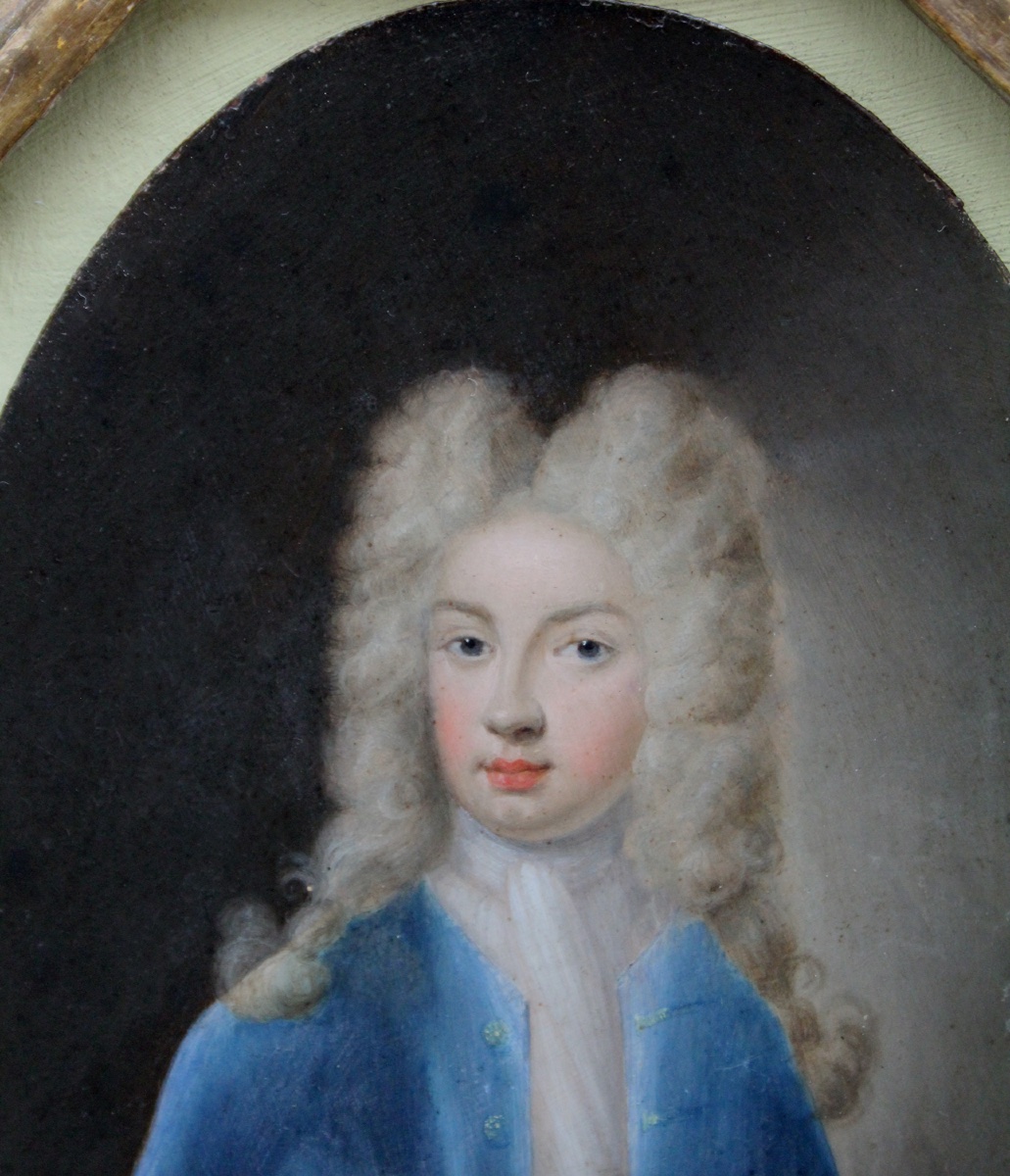 Miniature de portrait d'un noble à perruque par Hyacinth Rigaud (Français 1659-1743), atelier d-photo-4