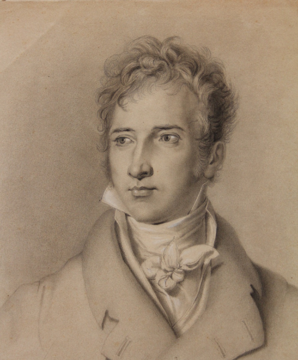Italien, signé et daté de 1818  Portrait de Vincenzo Camuccini, peintre italien du classicisme-photo-2