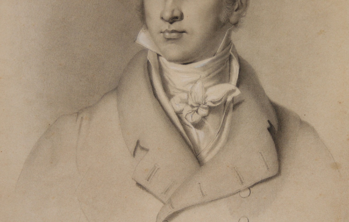 Italien, signé et daté de 1818  Portrait de Vincenzo Camuccini, peintre italien du classicisme-photo-1