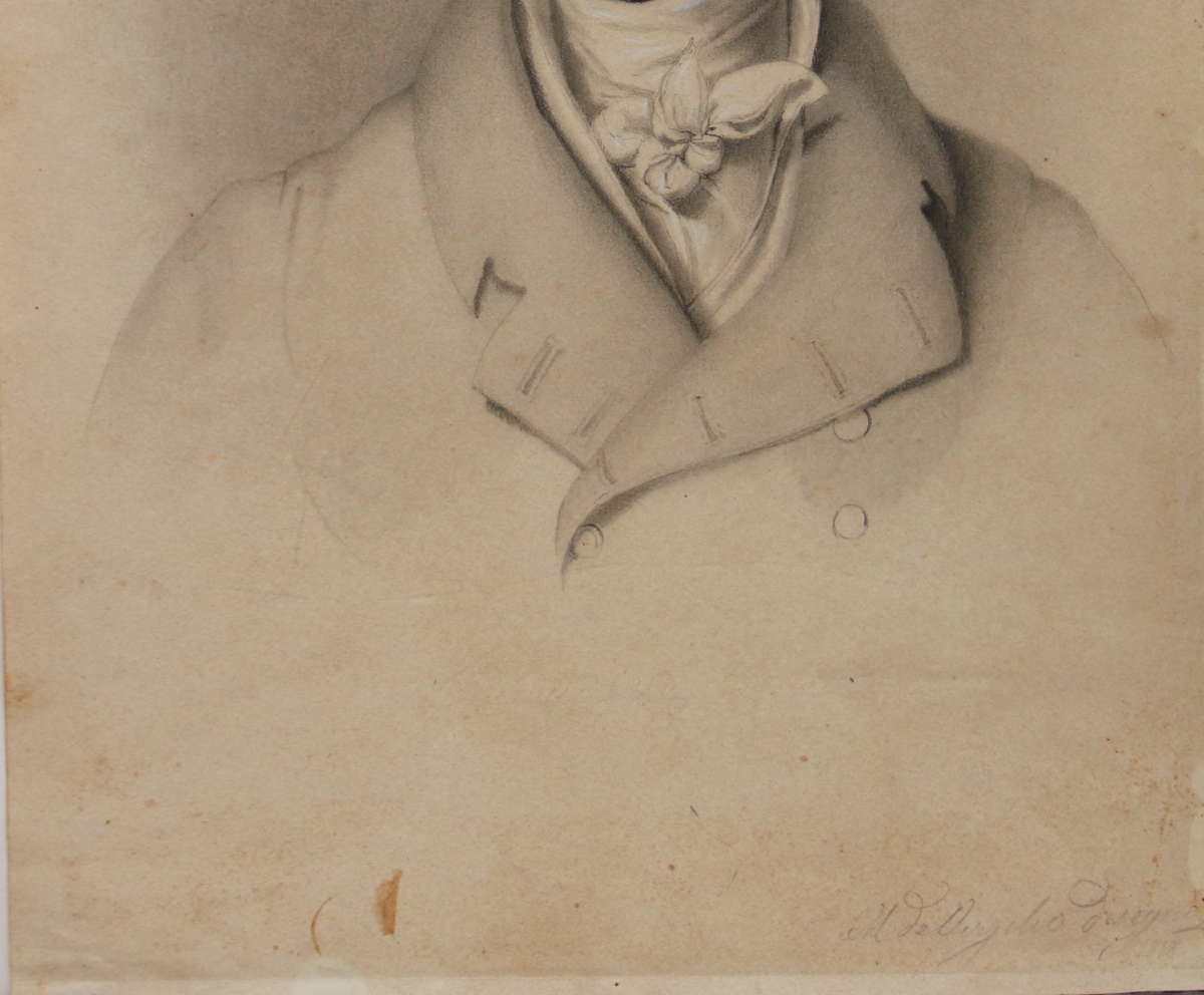 Italien, signé et daté de 1818  Portrait de Vincenzo Camuccini, peintre italien du classicisme-photo-2
