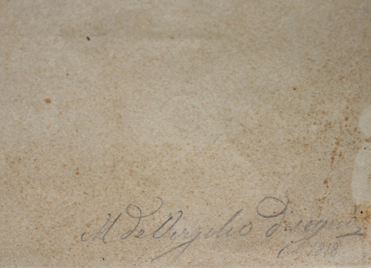 Italien, signé et daté de 1818  Portrait de Vincenzo Camuccini, peintre italien du classicisme-photo-3