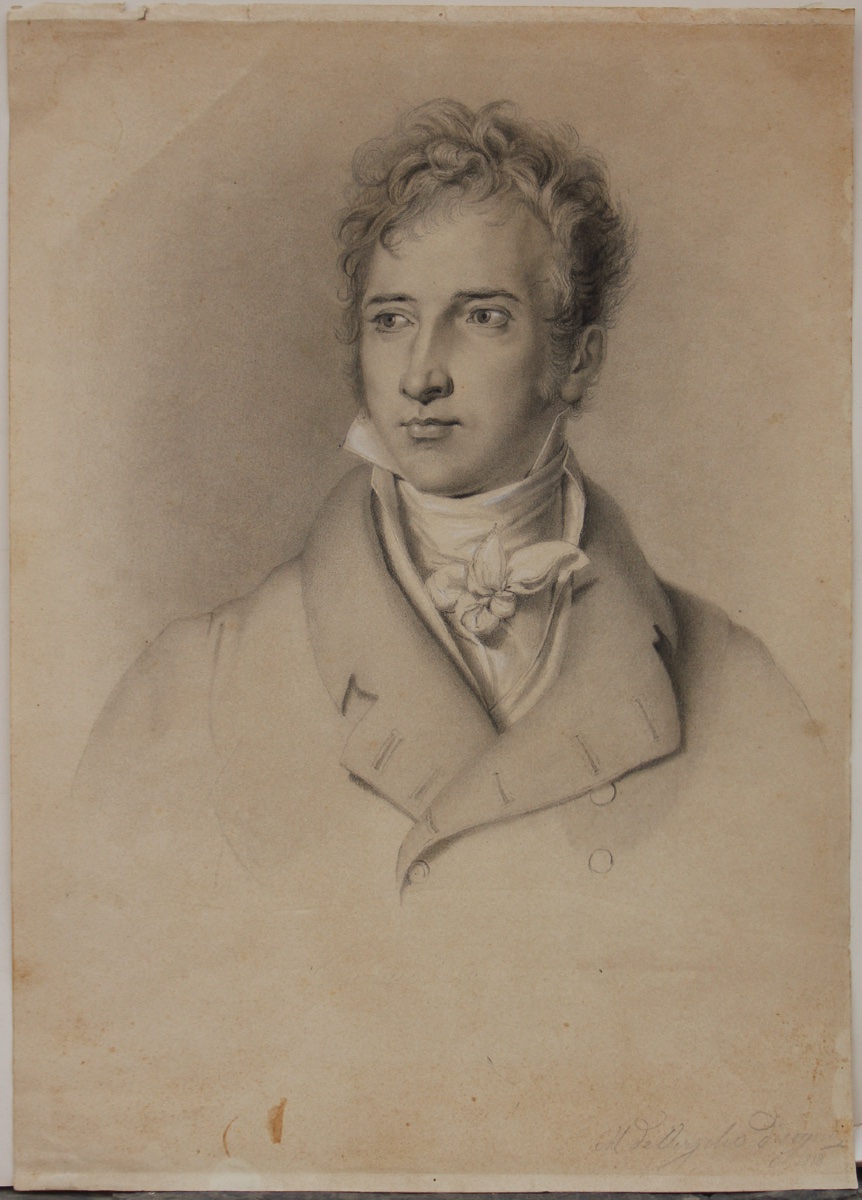 Italien, signé et daté de 1818  Portrait de Vincenzo Camuccini, peintre italien du classicisme