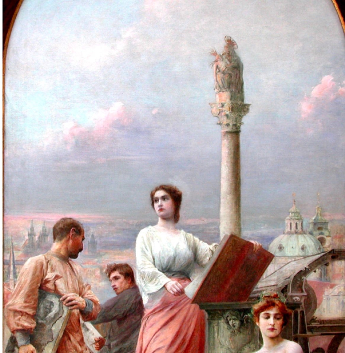 "allegory Of The Graphic Arts" By Ferd. Hercik (born 1861), Museum Of Applied Arts In Prague-photo-3