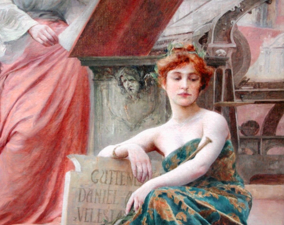 "allegory Of The Graphic Arts" By Ferd. Hercik (born 1861), Museum Of Applied Arts In Prague-photo-3