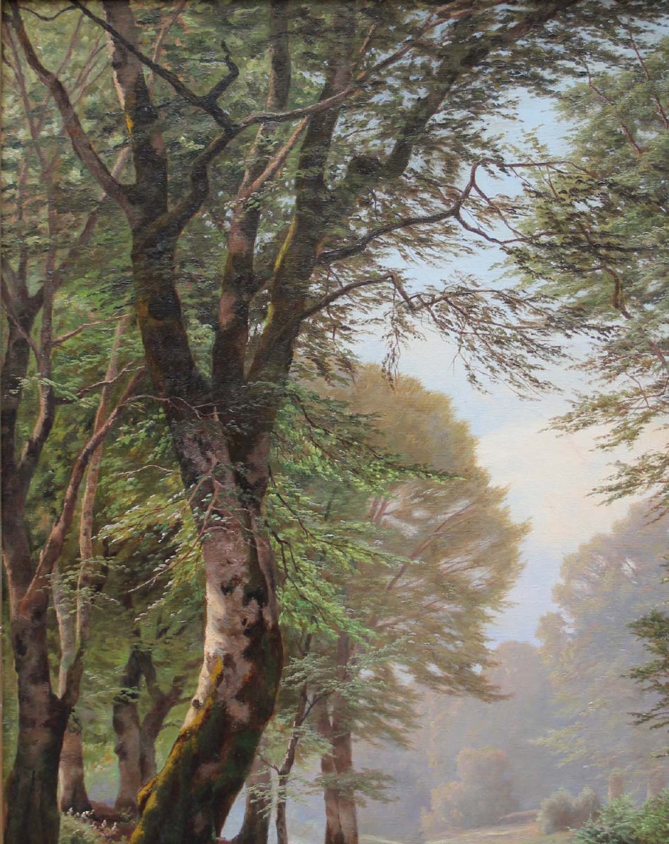 "roe Deers  By A Forest Stream" By Heinrich Boehmer (german, 1852–1930)-photo-4