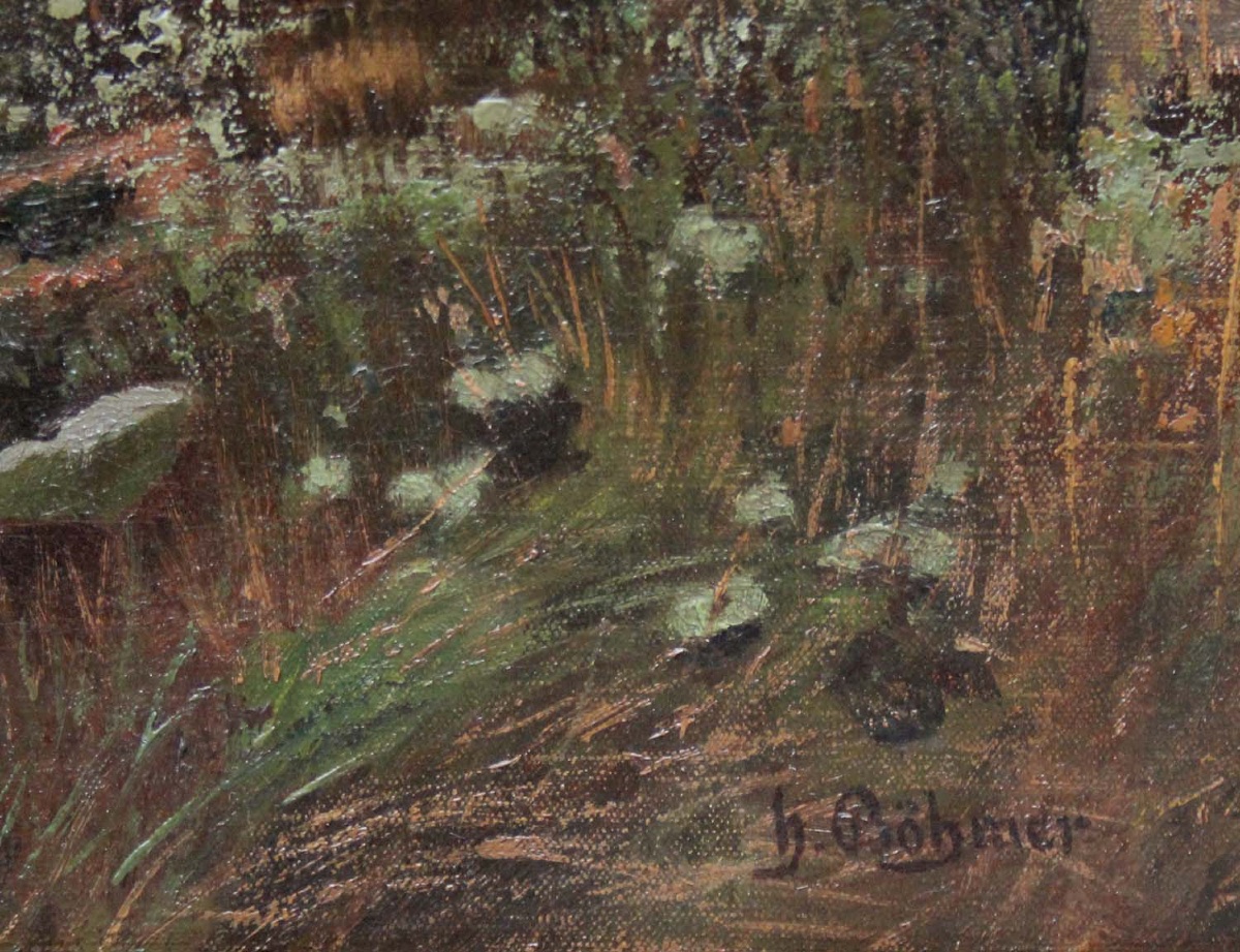 "roe Deers  By A Forest Stream" By Heinrich Boehmer (german, 1852–1930)-photo-7