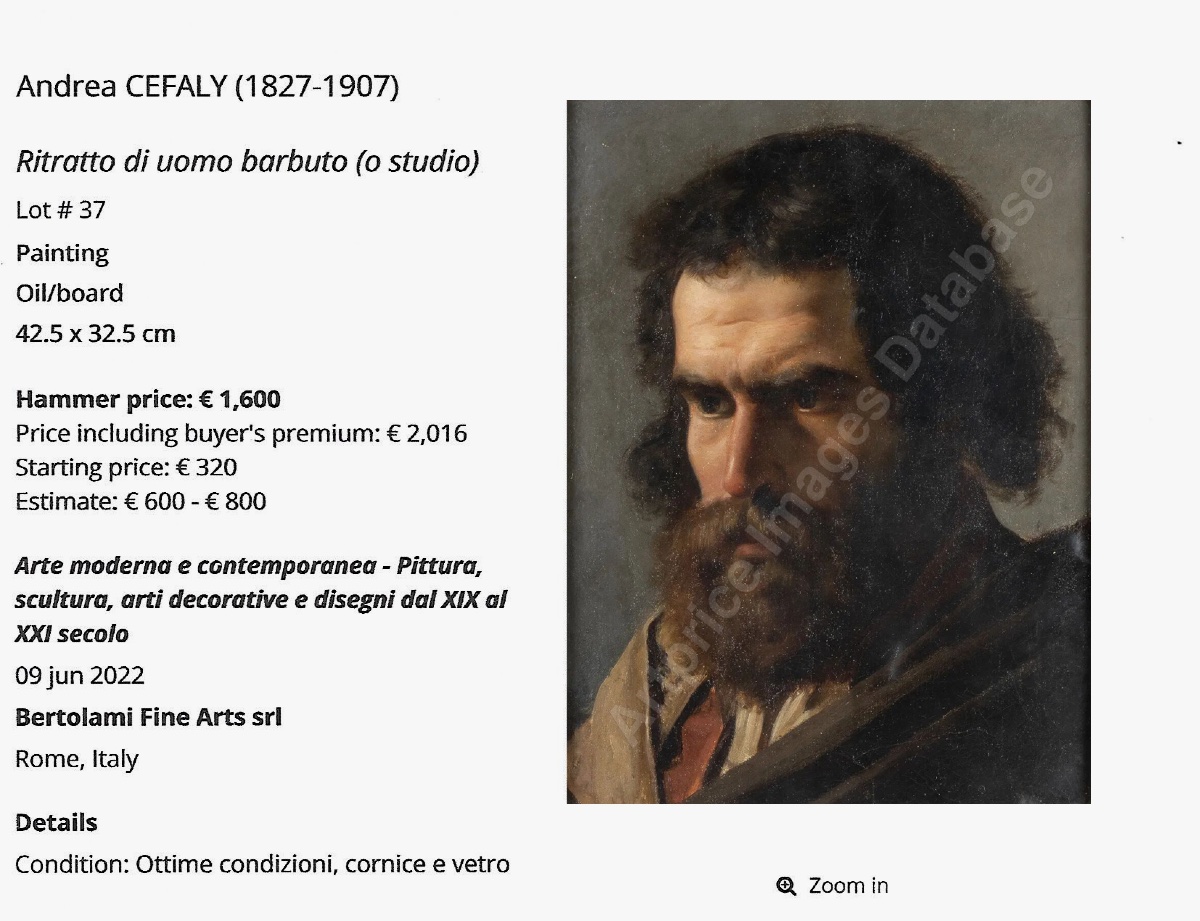 Portrait Of A Young Patriot By Andrea Cefaly (italian, 1827–1907), Attributed To-photo-6