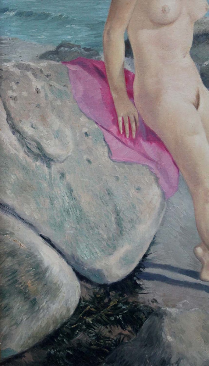 "nude On The Beach" By Karl Pressinger (german, Active 1920–1940)-photo-4