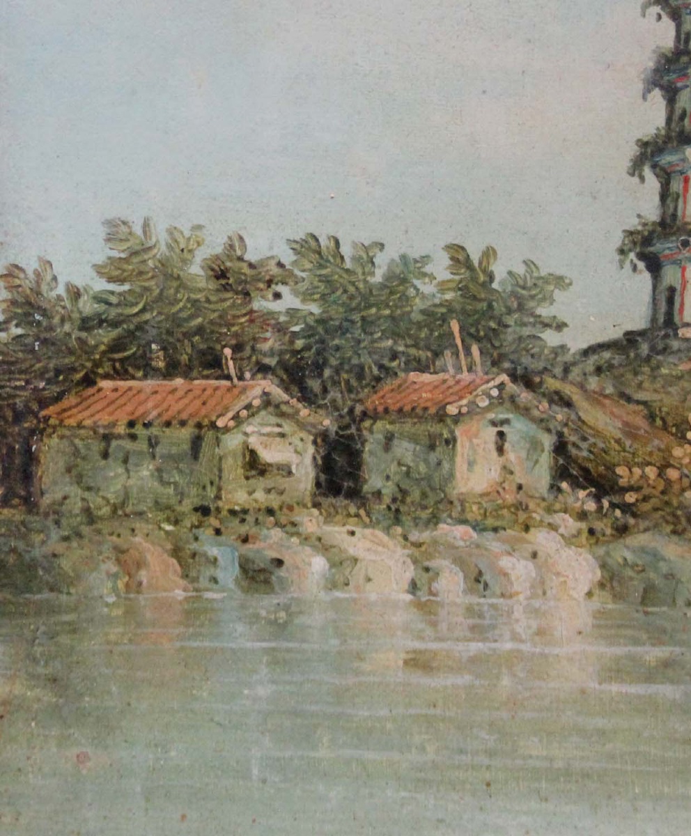 Pair Of Views Of Canton By Nam Cheong (chinese, Active 1840–1870), Studio Of-photo-4