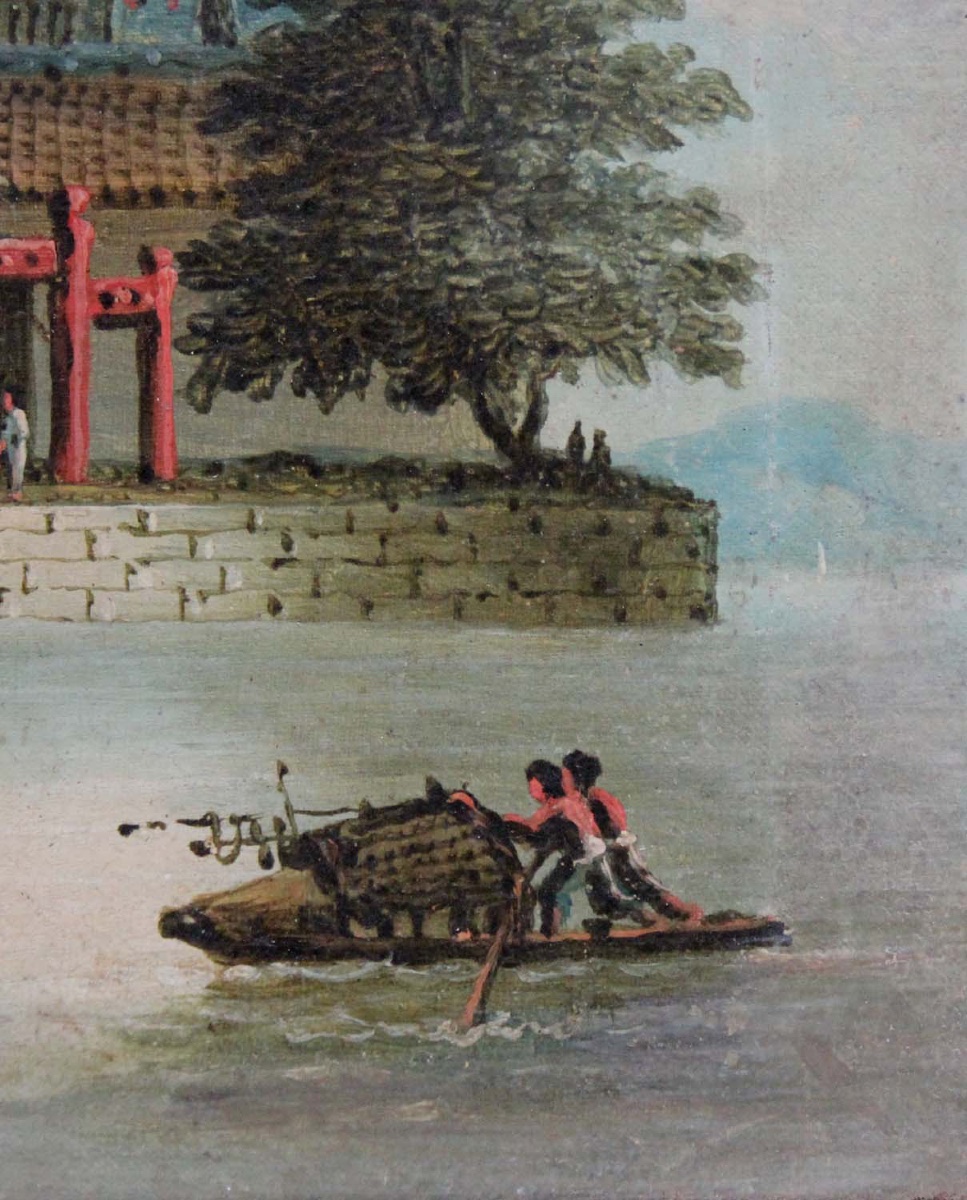 Pair Of Views Of Canton By Nam Cheong (chinese, Active 1840–1870), Studio Of-photo-6
