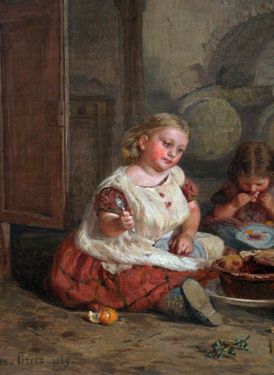 Repas avec le chien favori, par Joshua Green (anglais, actif à Londres entre 1862 et 1868)-photo-4