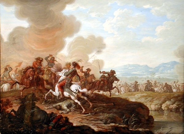 Louis Nicolas Van Blarenberghe (1716 - 1797) Medieval Battle Scene