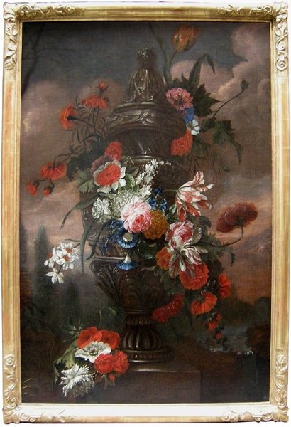 Flowers In A Stone Urn By Jean-baptist Monnoyer (1634 - 1699) - Workshop