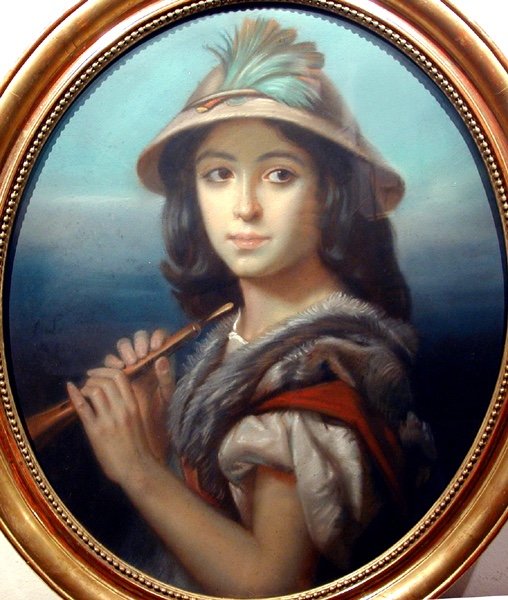 Jeune Fille Romaine Avec Une Flûte par Charles Joseph Lecointe (1824 - 1886)-photo-2