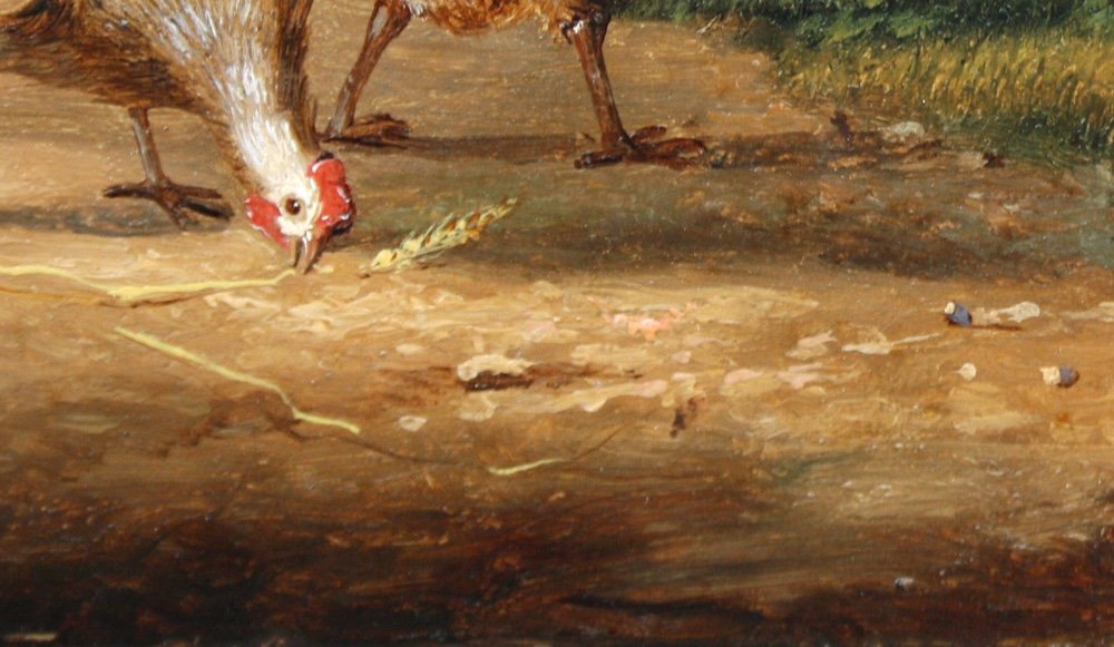 Frans Van Severdonck (belgian, 1809-1889) Rooster And Hens-photo-3