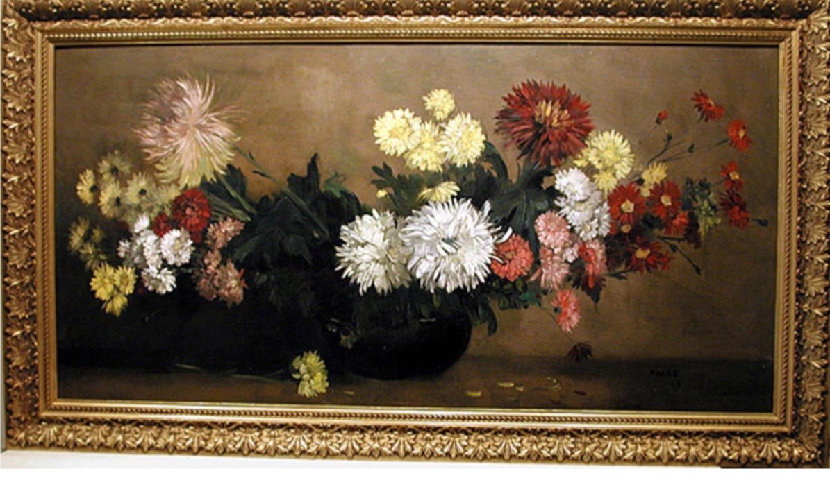 "chrysanthemums In An Urn" By Amandus Faure (1874-1931)
