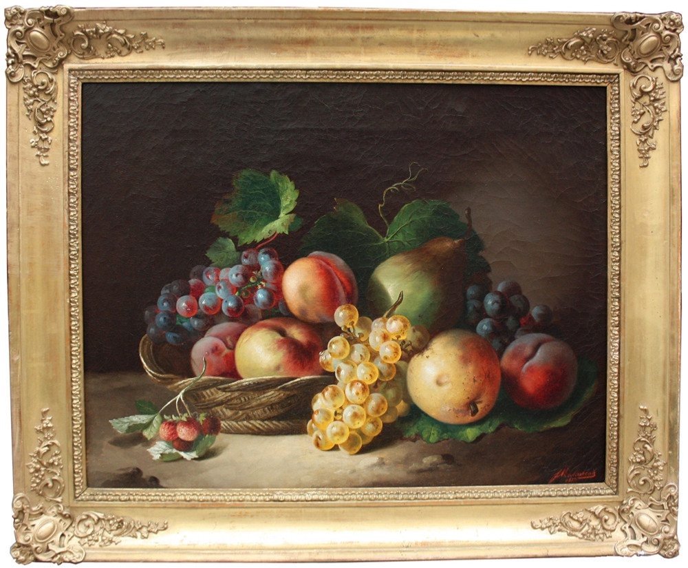 Francesco Malacrea (trieste 1812-1886) Still Life With Fruits