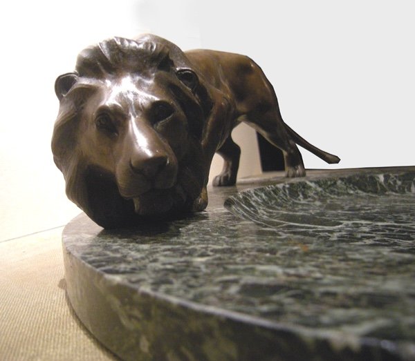 Vienna Bronze, Early 20th Century Title: Bowl Of Business Cards With Lion-photo-4