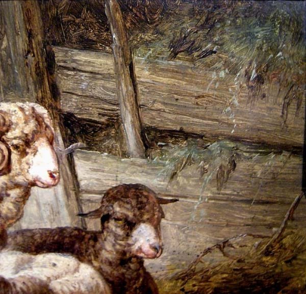 Sheep In Stall By August Gerasch (austrian 1822 - 1908)-photo-3