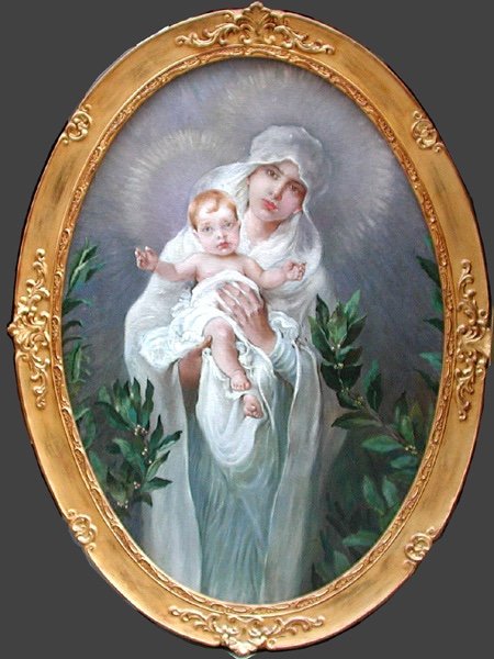 Alfons Mucha (1860-1939) Circle. Virgin And Child