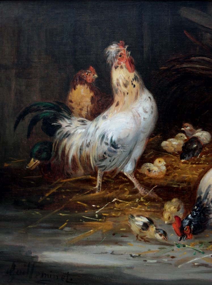 Chicken Coop By Claude Guilleminet (1821 - Paris - Around 1861)-photo-3