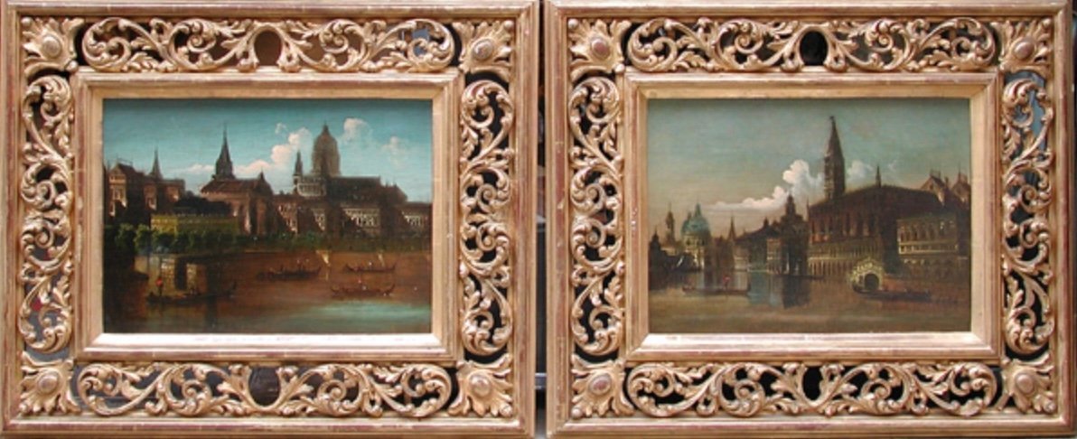 Francesco Guardi (1712-1793) Entourage, Une  paire de vue  de Venise