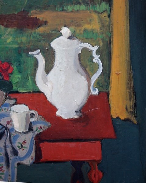 Modernist Still Life By Jeanine Mestchian (armenian, School Of Paris, Circa 1930-1940)-photo-3