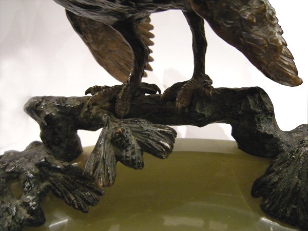 Vienna Bronze, Early 20th Century,  Business Card Bowl With Black Grouse-photo-1