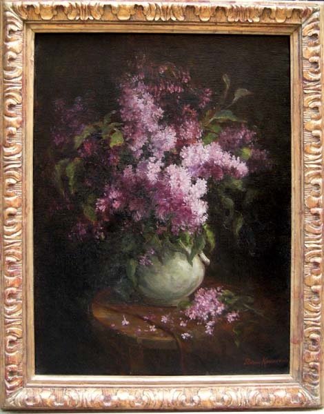 Nature morte au lilas de Stassa Kovacevic (1888 Constantinople - 1945 Vienne)