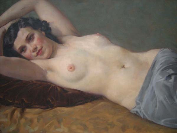 Nu couché par Gustav Sykora (Tchèque, né en 1889)-photo-2