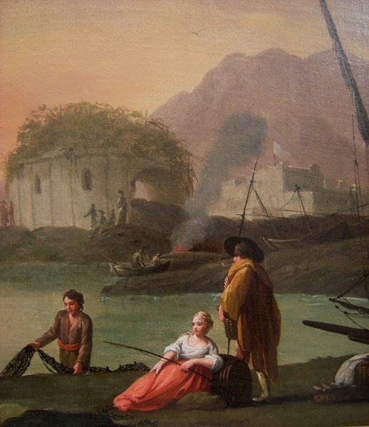 Charles- François Lacroix De Marseille (1700-1782), attribue, Scène Portuaire  Méditerranéenne I-photo-3