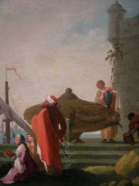 Charles-François Lacroix de Marseille (1700-1782), attr. Scène portuaire méditerranéenne II-photo-3