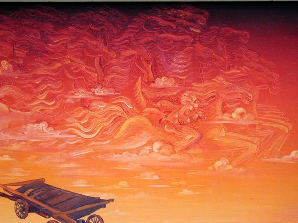 Vassilij I. Pasivenko (Ukrainien, né en 1939) Tableau surréaliste "Le Temps - III"-photo-4