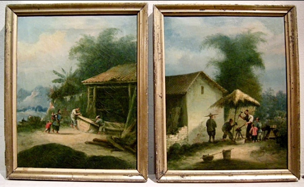 Un ensemble de deux peintures chinoises de George Chinnery, RHA (britannique, 1774 -1852)