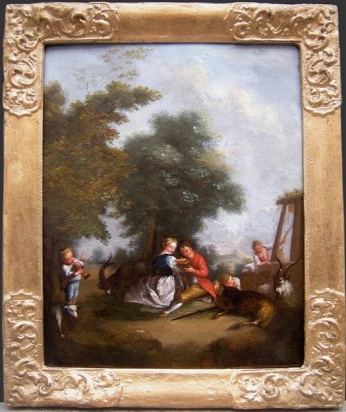 Rural Love  By Nicolas Lancret (1690 - 1743) 18th Century Disciple